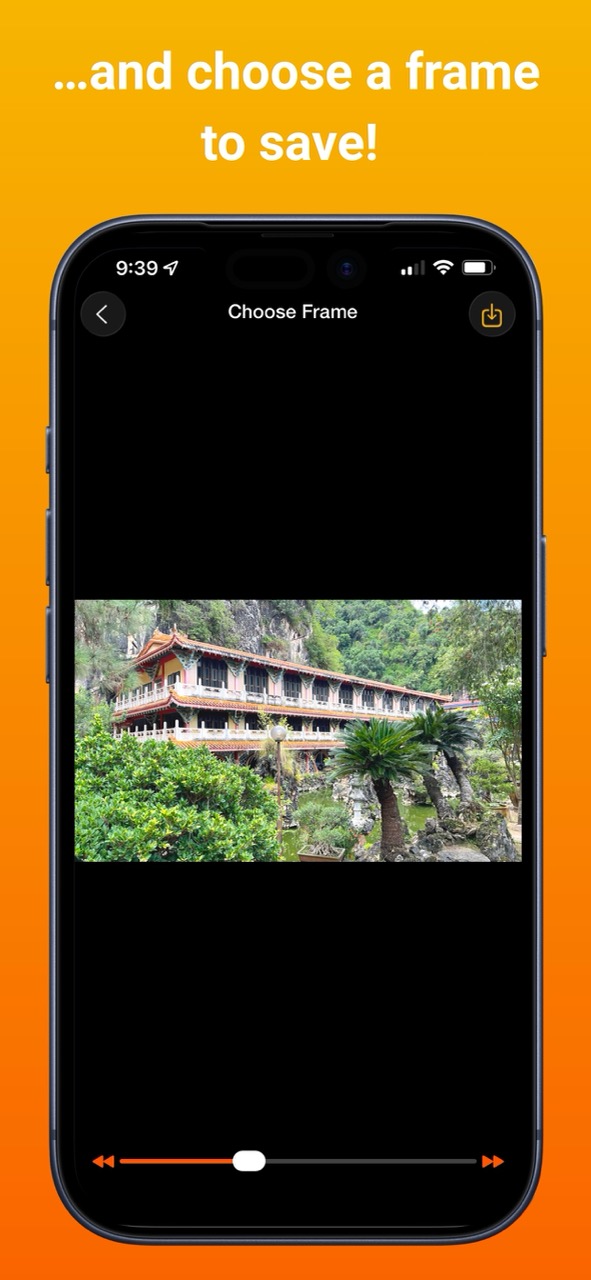 Photo Extractor — scrubbing and stepping frame by frame to choose the perfect still